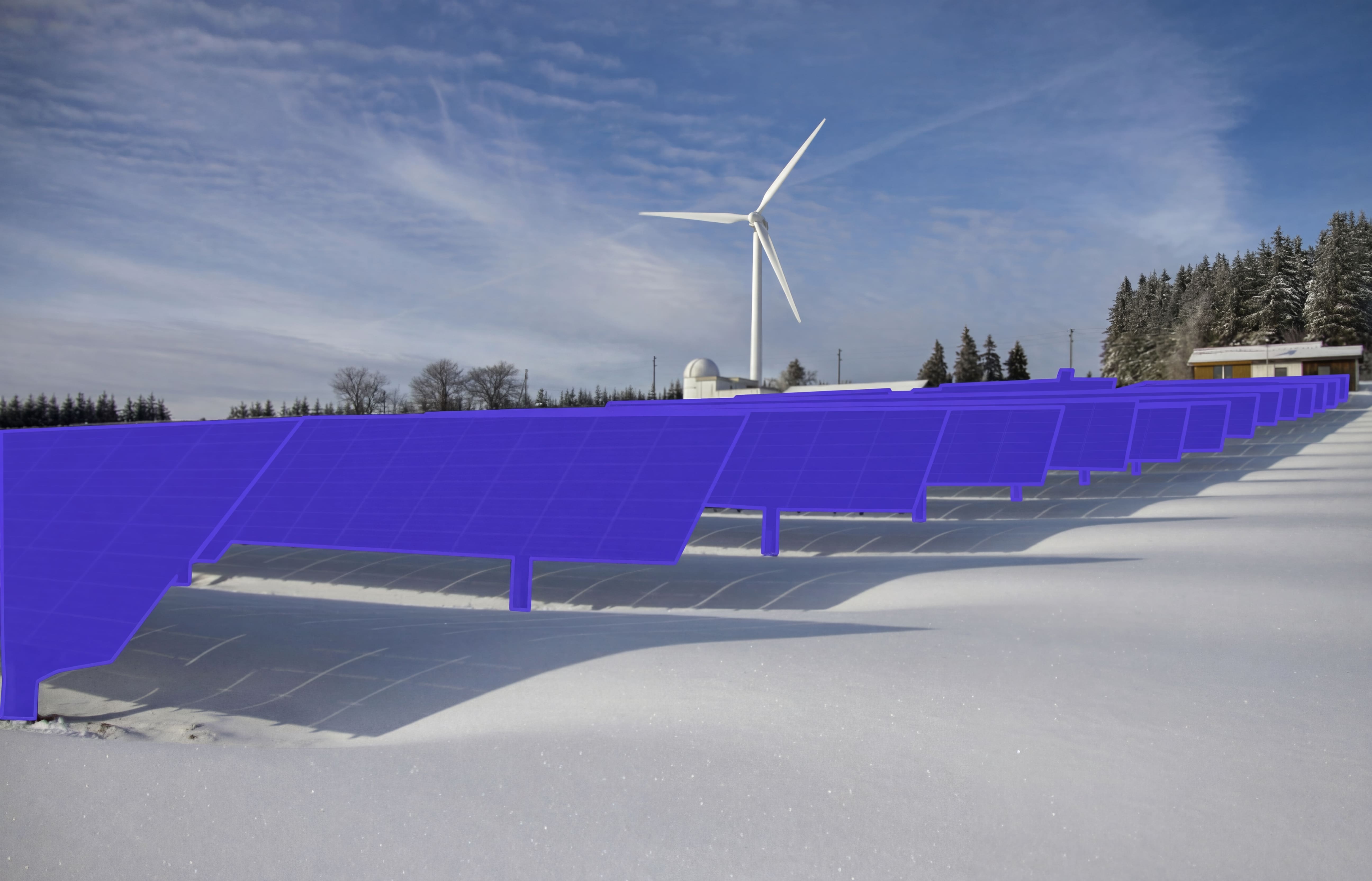  AI-segmented solar panel image