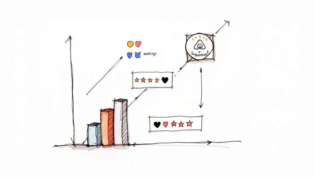 A Superhost badge proudly displayed on an Airbnb host's profile.