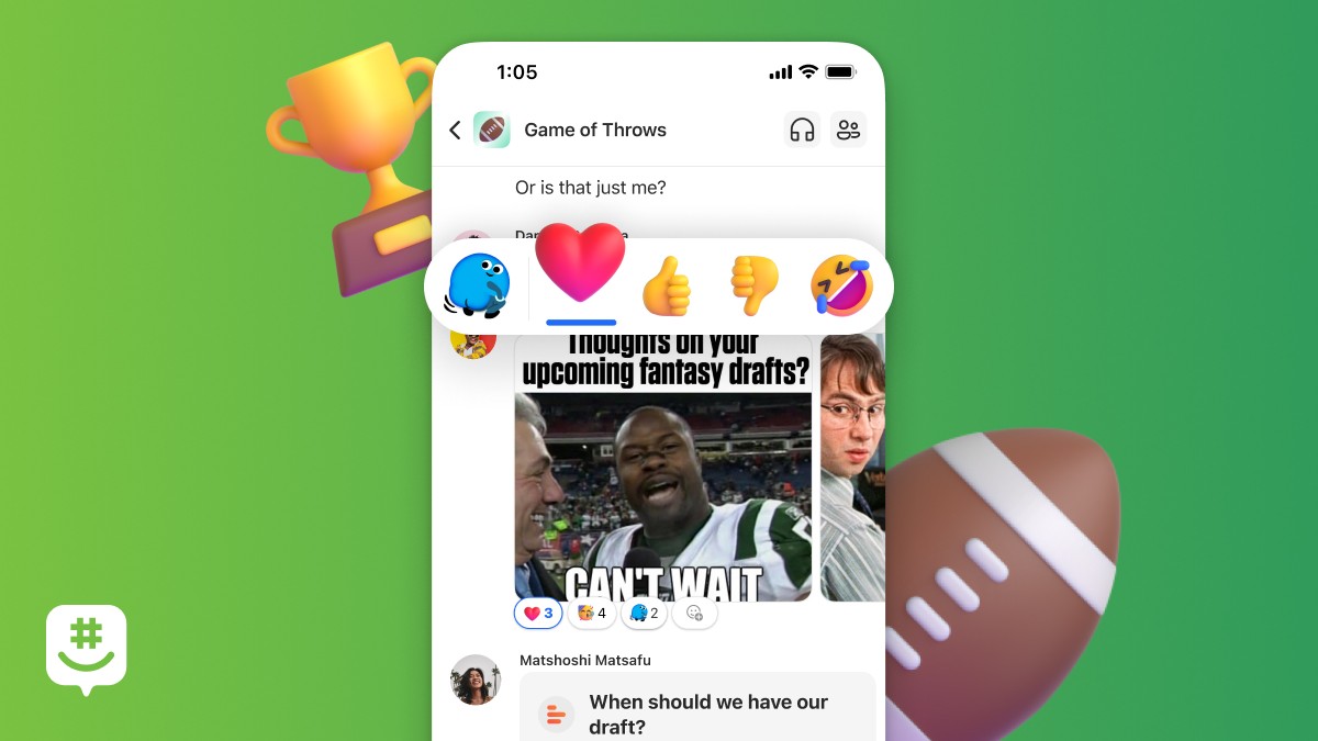 Fantasy football group chats on GroupMe