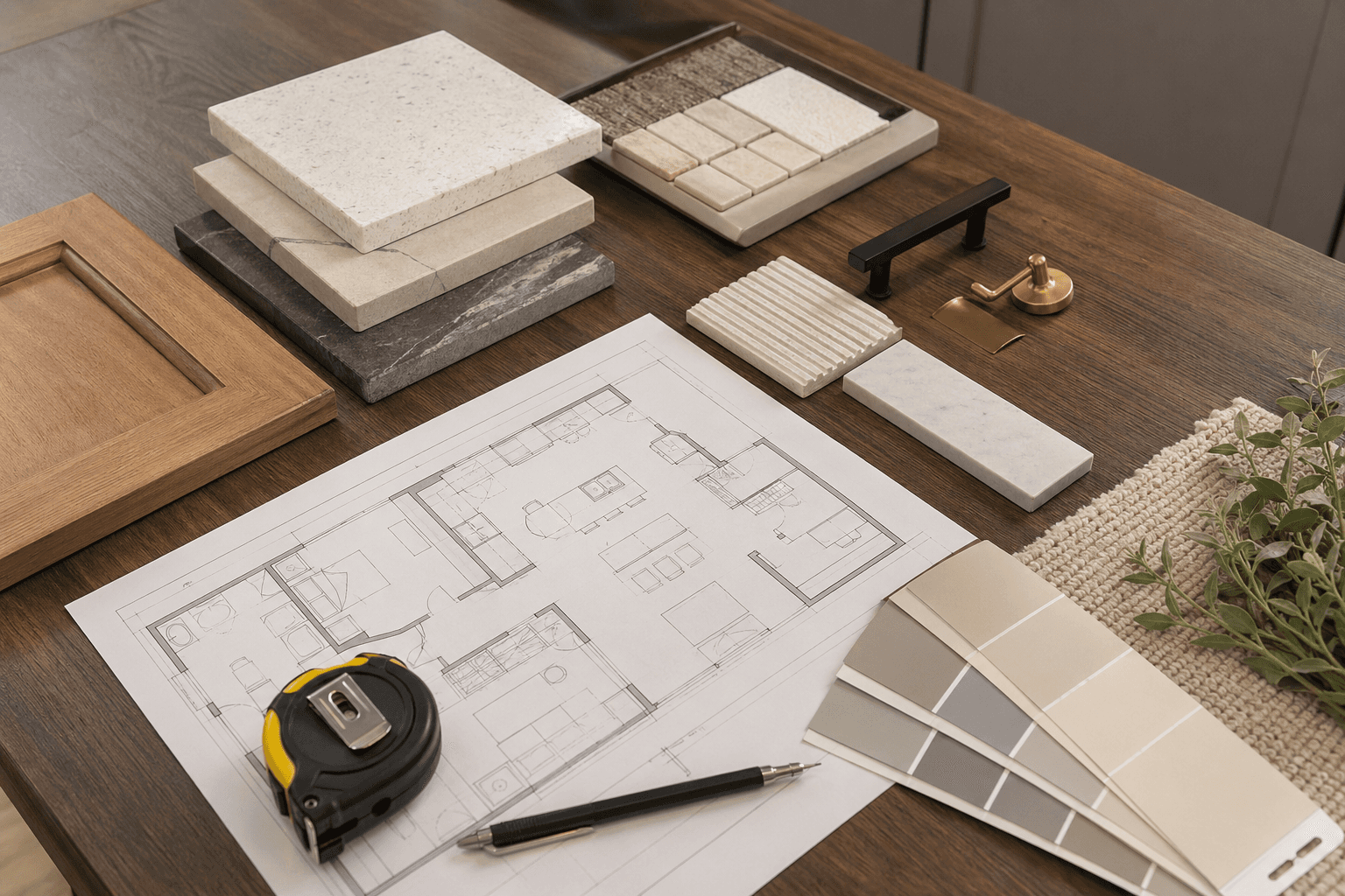 Tampa Bay remodel budget planning with design materials