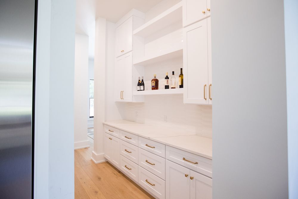 luxury bathroom door opened rear view