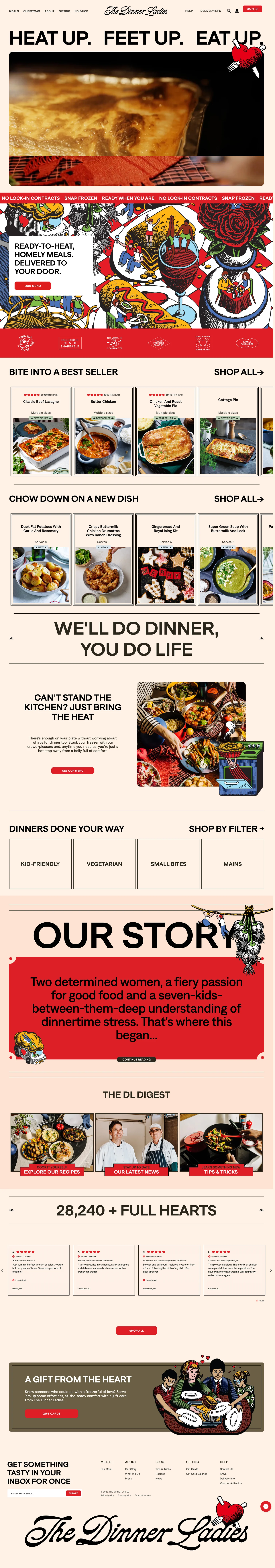 Dinner Ladies is a catering service that specializes in providing delicious, homemade meals for various occasions, ensuring convenience and quality for their customers.