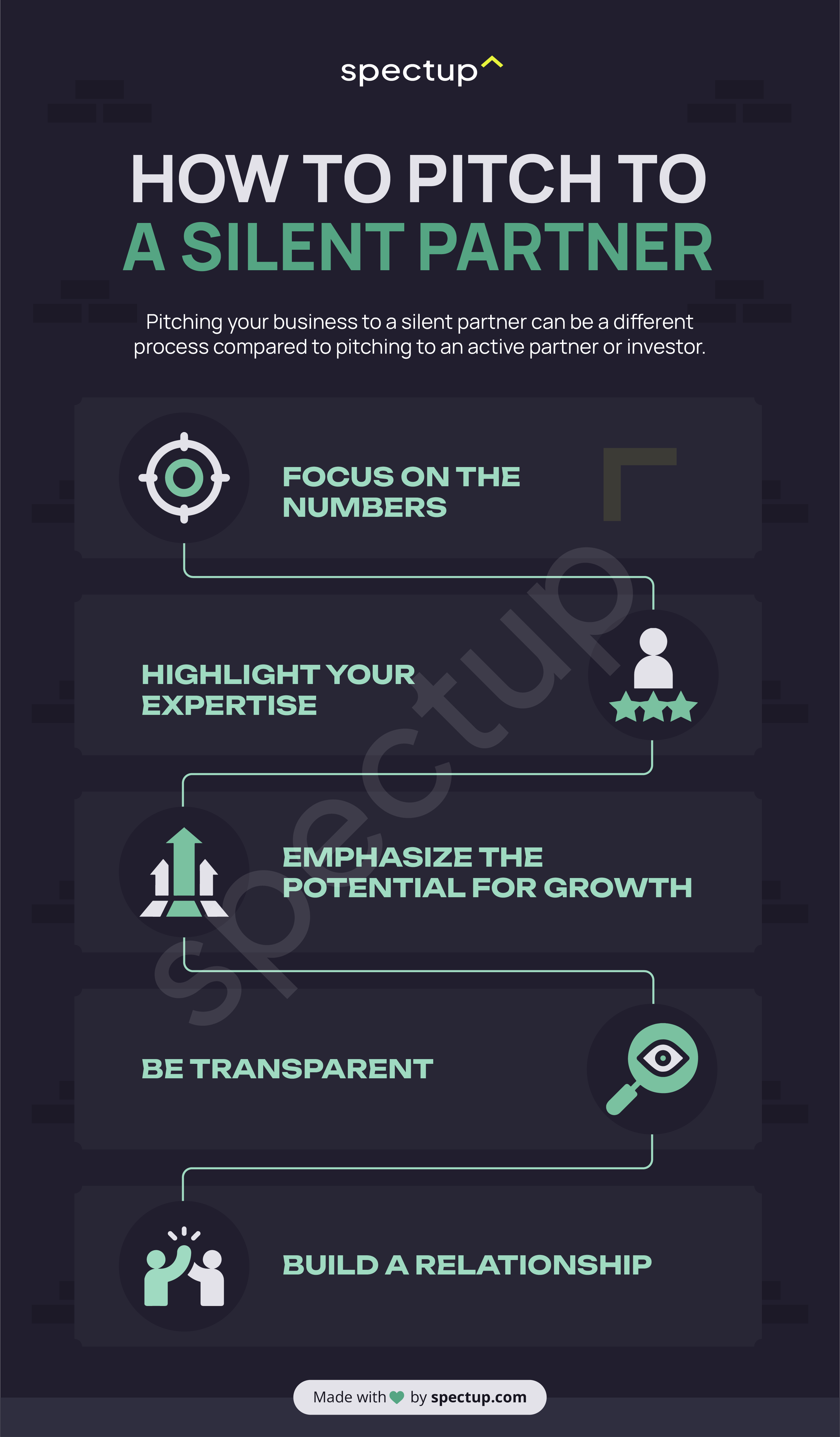 Infographic: How to Pitch to a Silent Partner