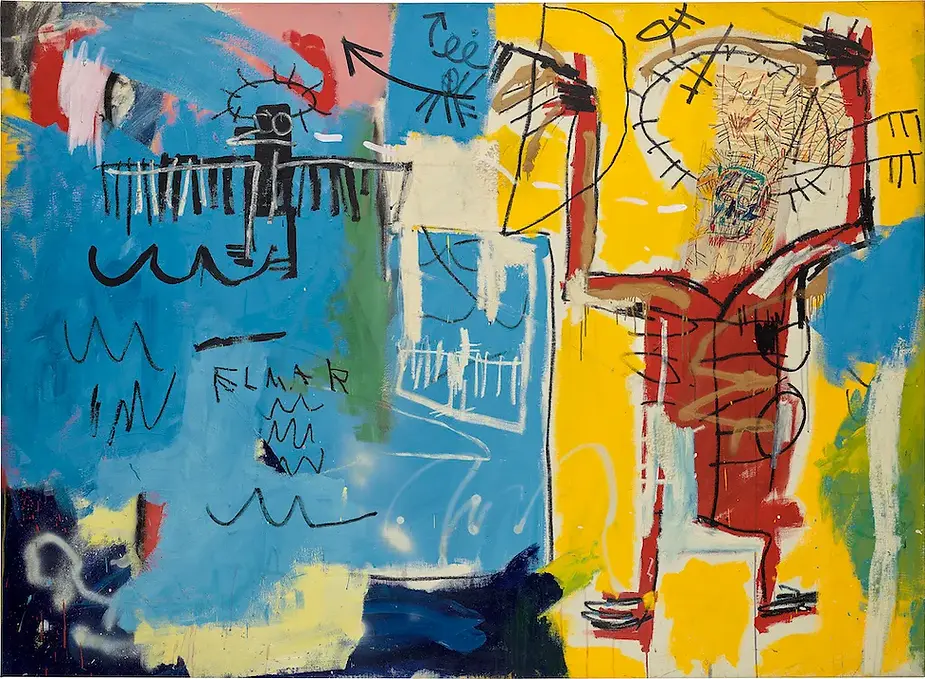 Jean-Michel Basquiat, Untitled (ELMAR), 1982. PHOTO JEAN BOURBON/COURTESY PHILLIPS
