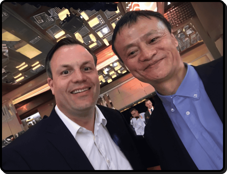 Selfie of Jon Cox with Alibaba founder, Jack Ma