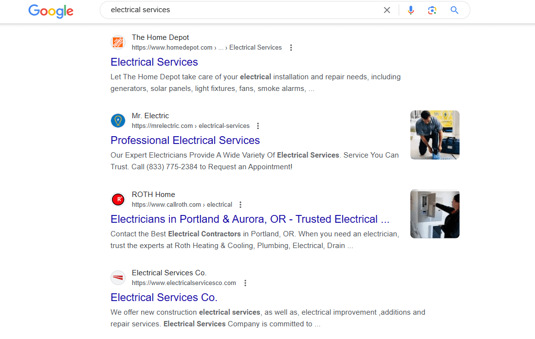 electrical services google search