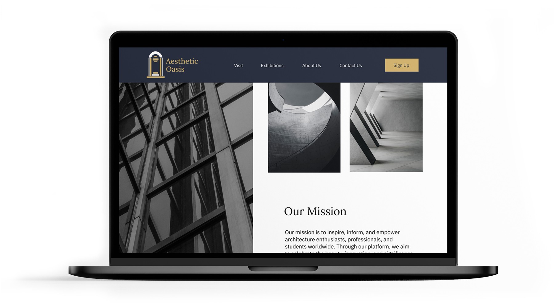 architectural works through a minimalist digital interface