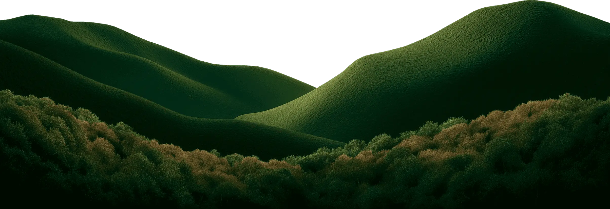 Green rolling hills