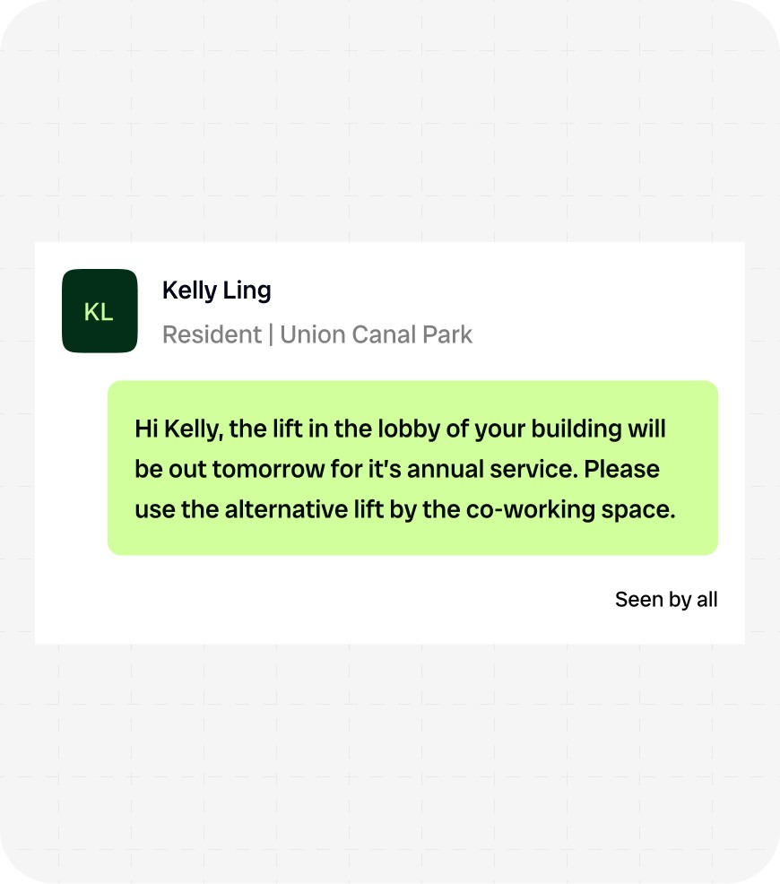 Vinny chat interface showing a family member enquiry about a move-in date, with Vinny replying in 8 seconds to confirm details