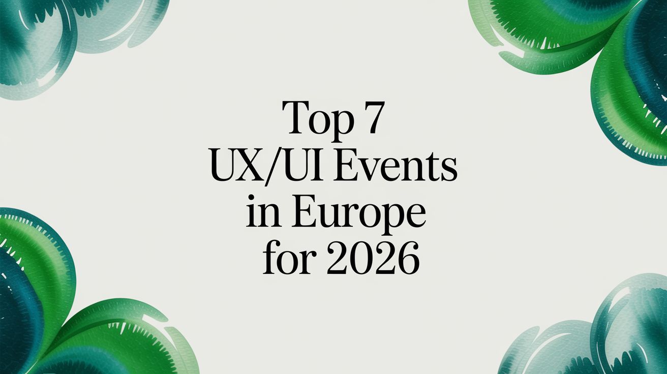 Top 7 UX/UI Events in Europe for 2026