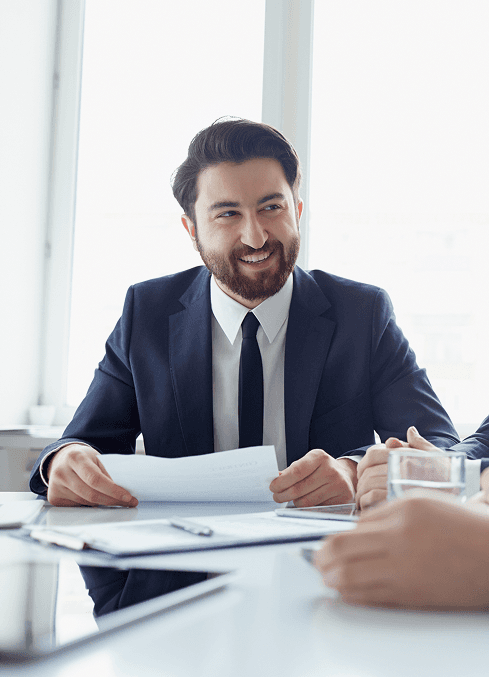 Man in office