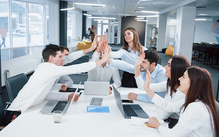 Meeting in a company