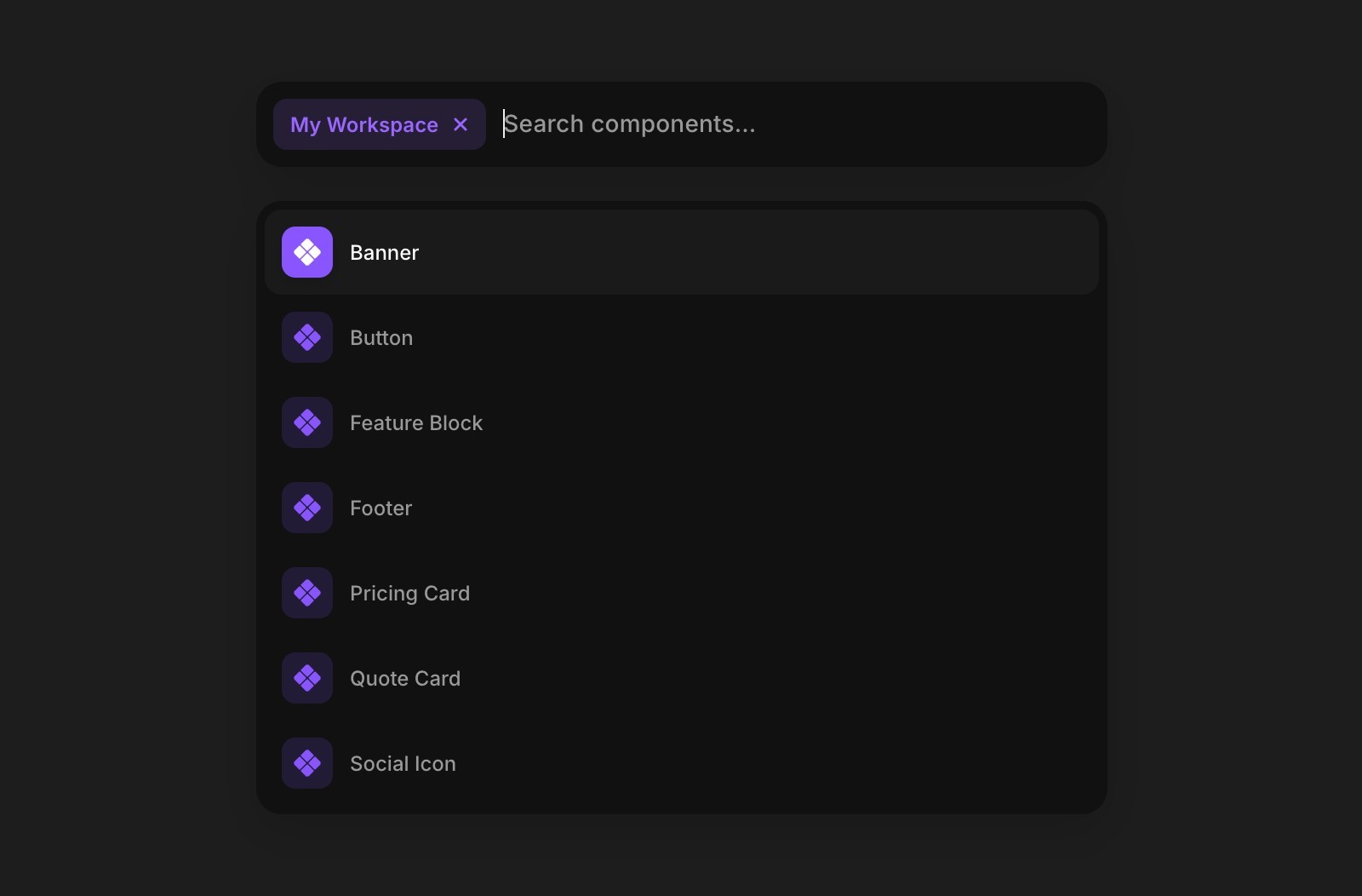 Framer 编辑器内的快捷操作菜单