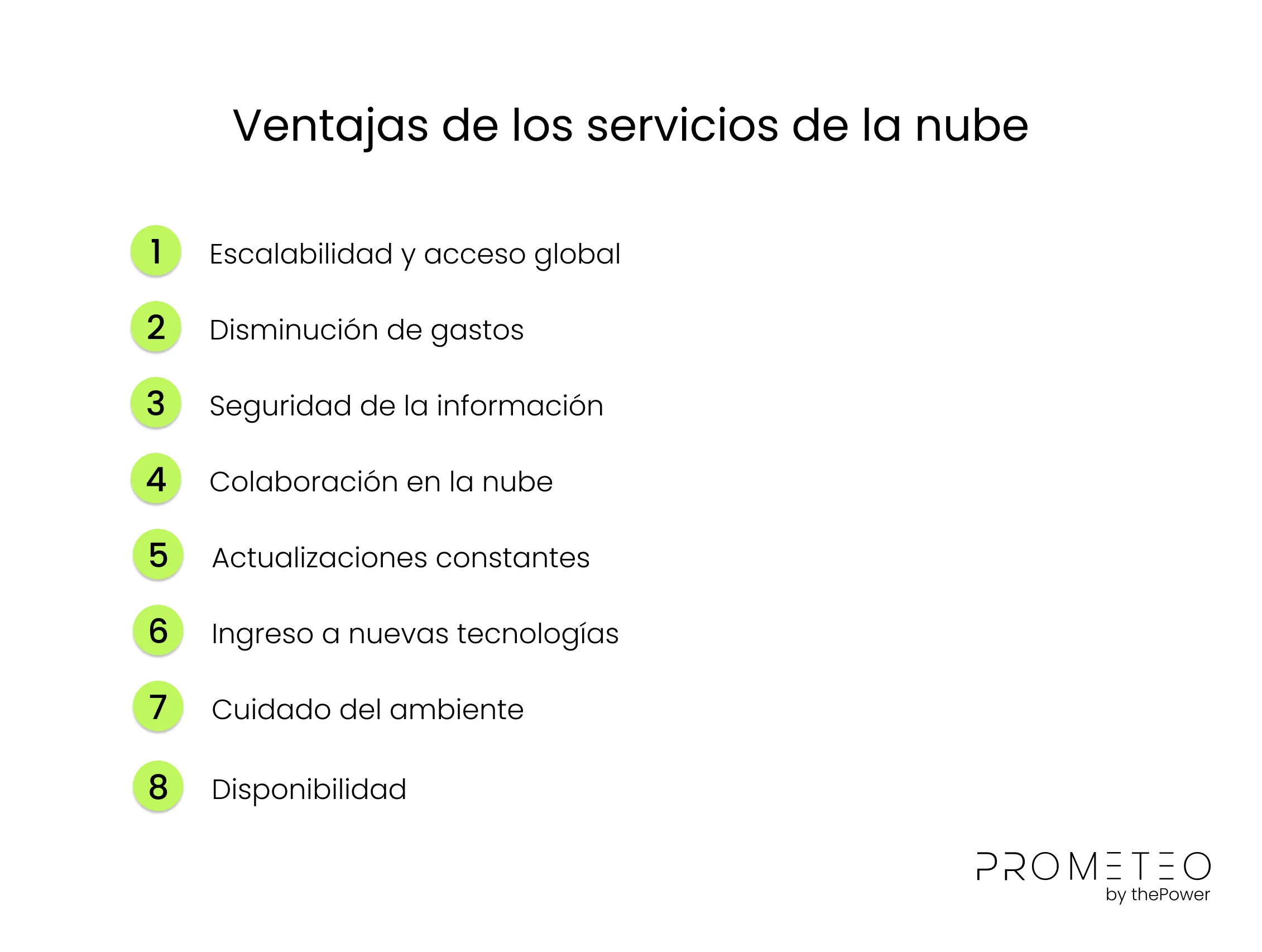 Ventajas de los servicios de la nube