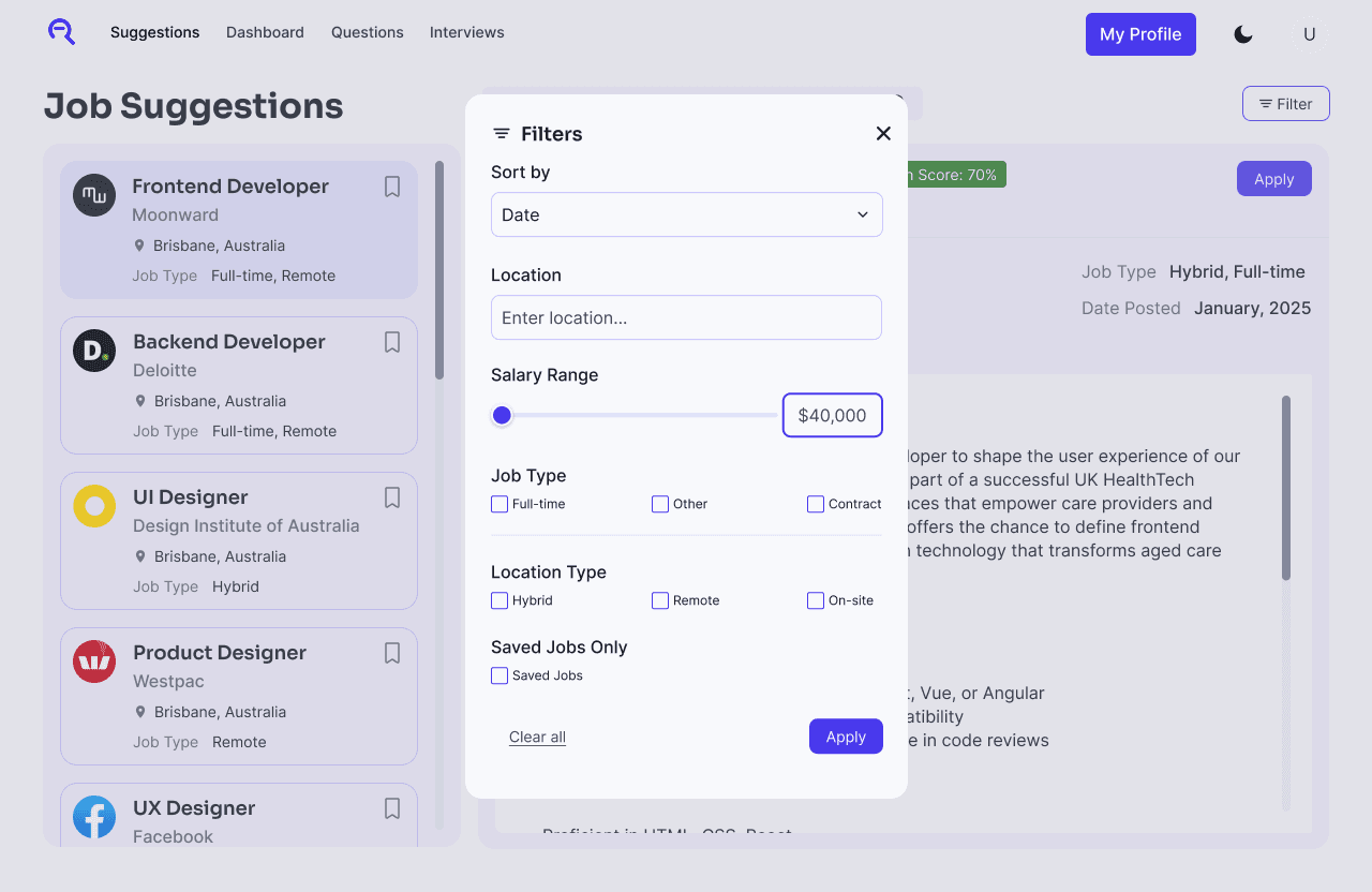 Final Design Light Mode