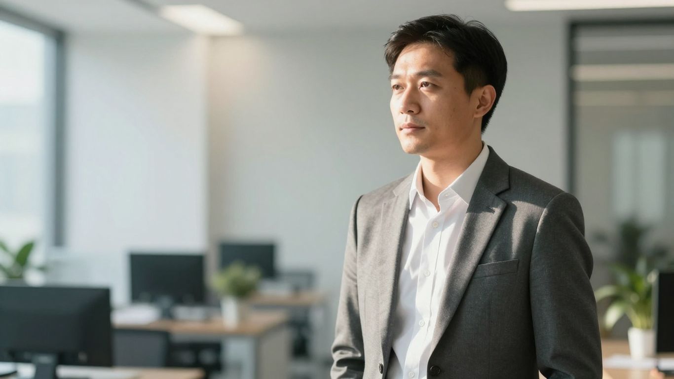 Business leader looking towards future growth.