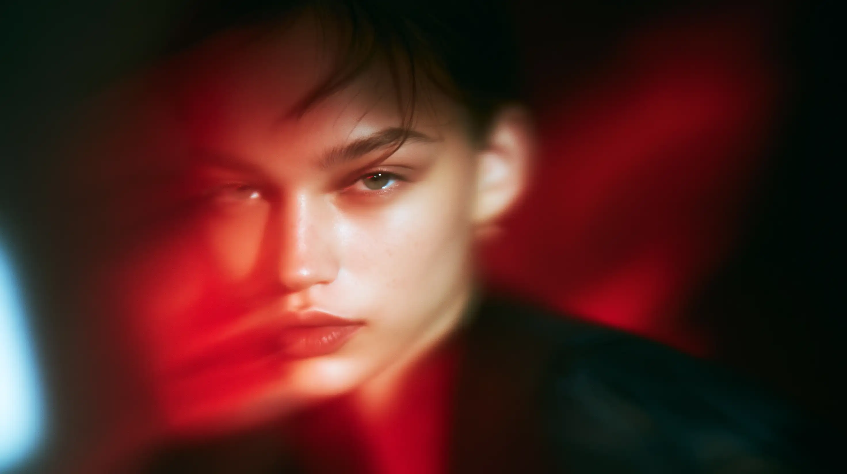 Motion blur young girl portrait