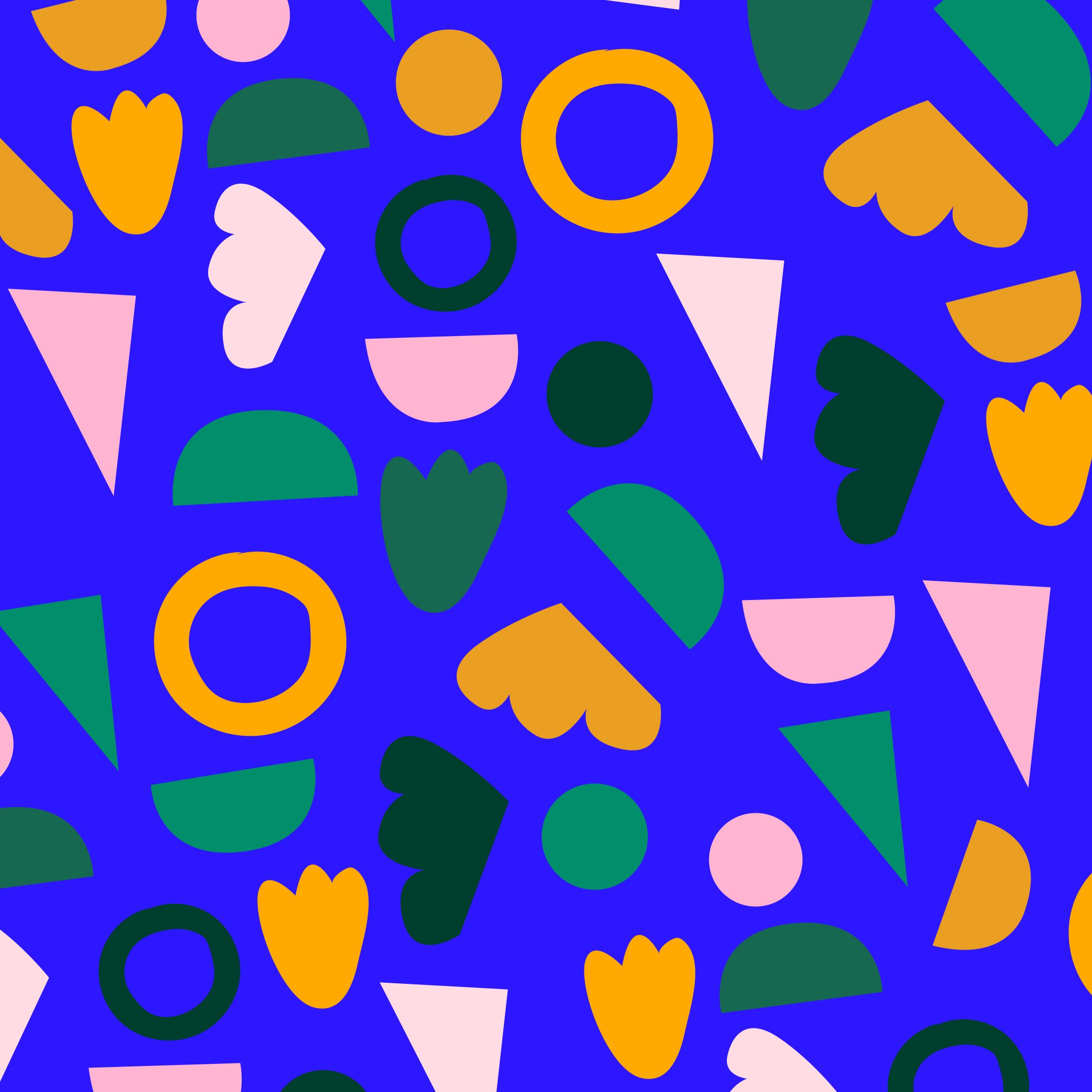 blue background shapes