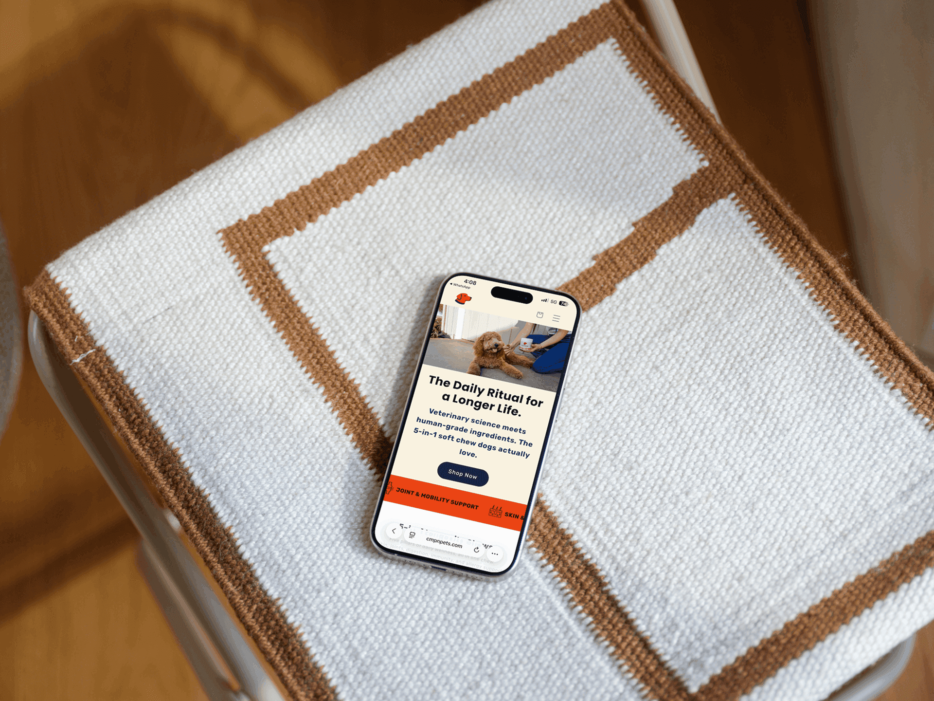 device with website mockup
