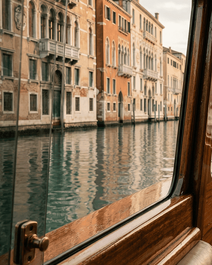 View of Grand Canal Venice from private water taxi