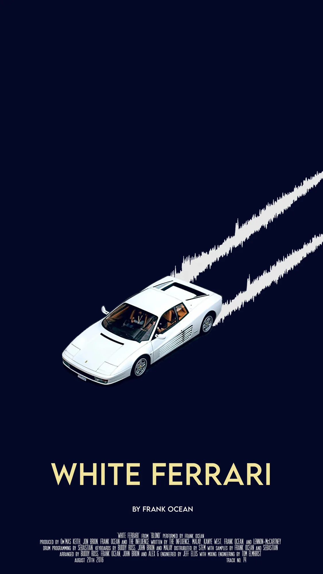 White Ferrari poster