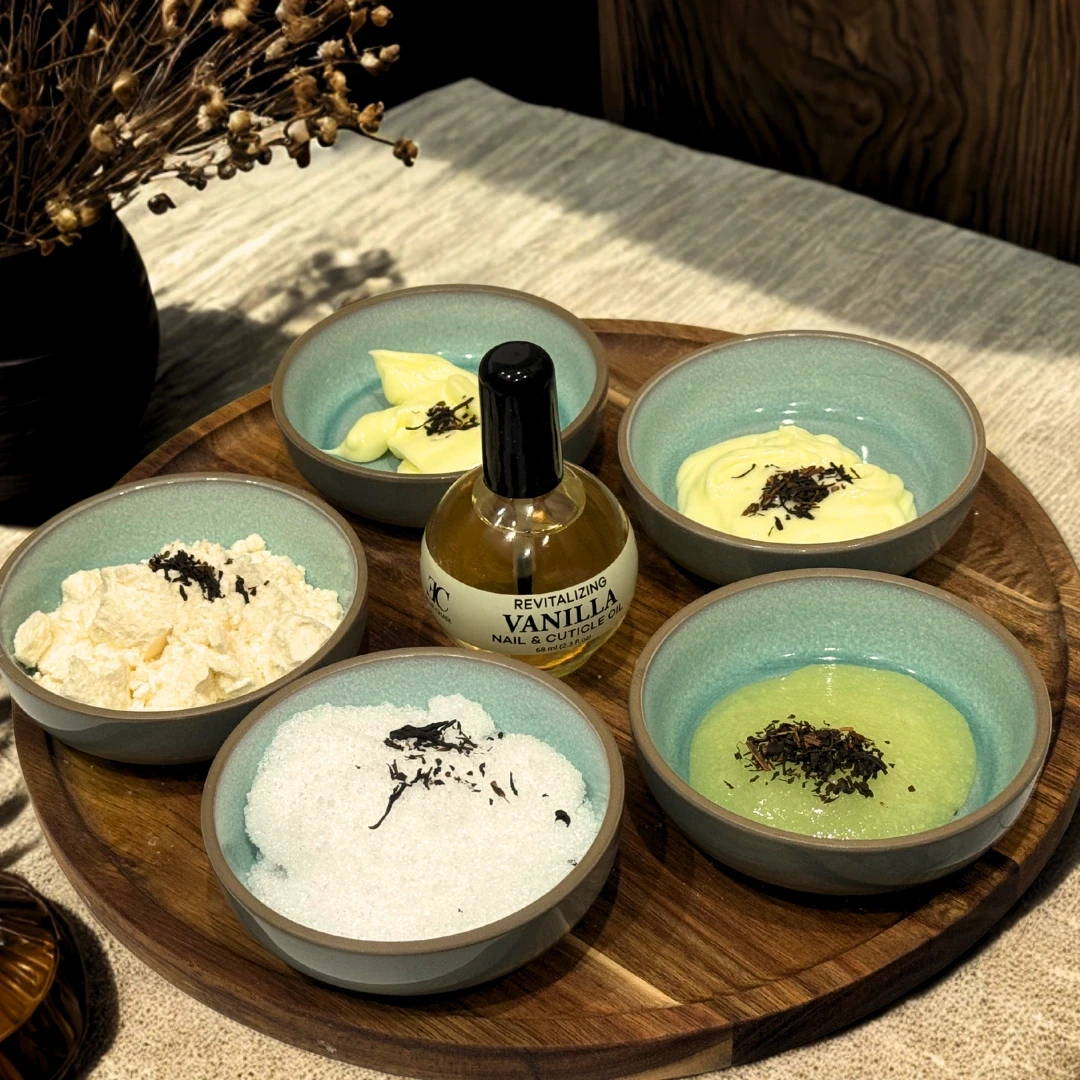 picture of a pedicure session products