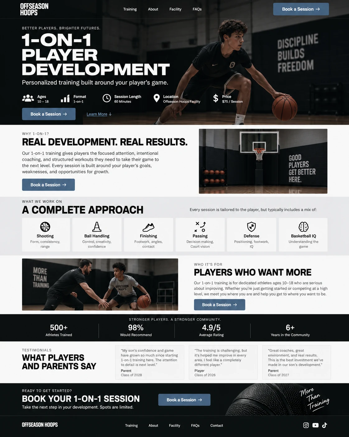 Optimized basketball offer