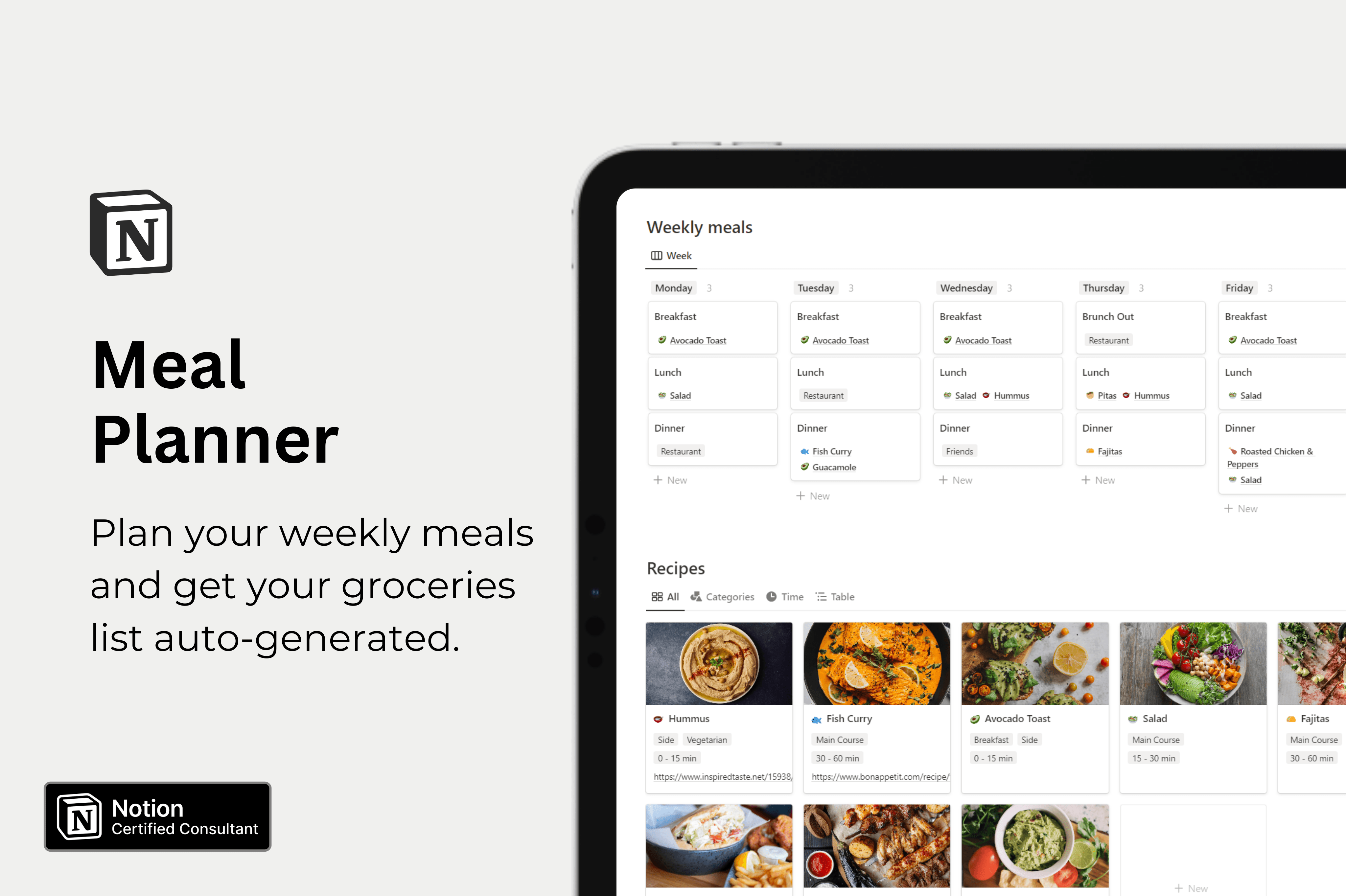 10 Best Notion Meal Planner Templates