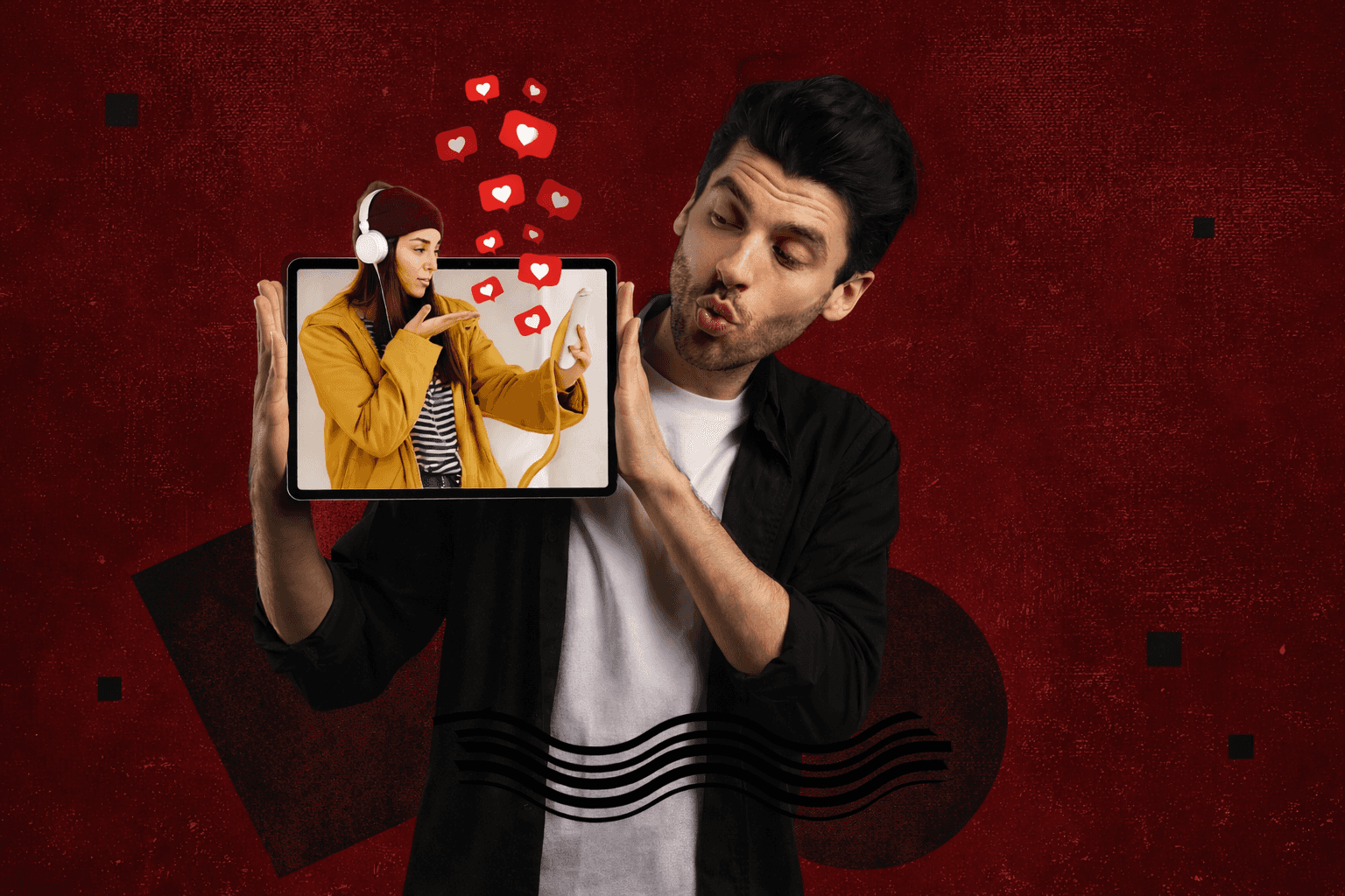 Social media marketing team working on campaigns in Dubai office