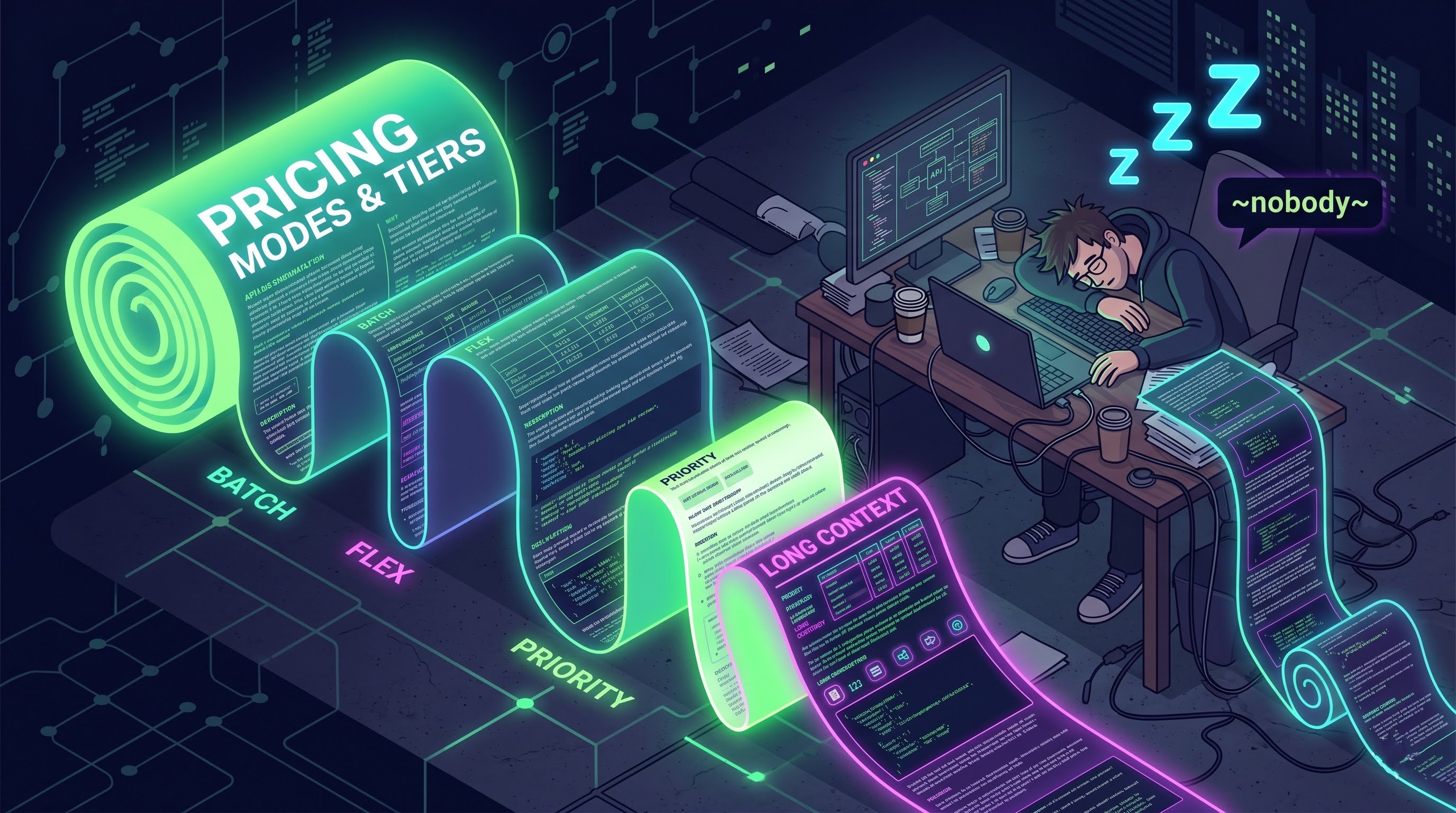 Batch, Flex, Priority, and Long Context: The Pricing Modes Nobody Reads