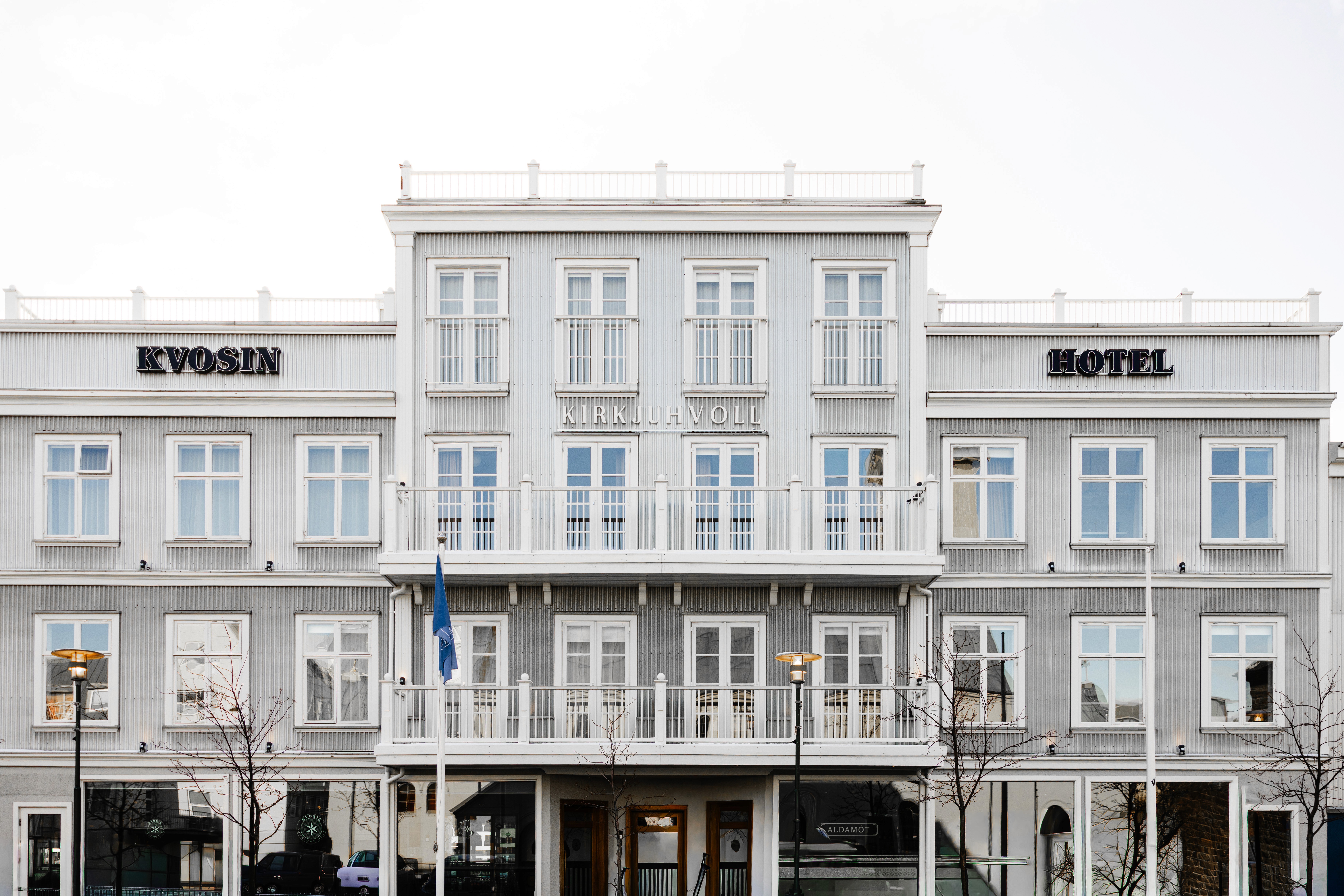 Kvosin Downtown Hotel in Reykjavik, Iceland, located in the historic Kirkjuhvoll building.