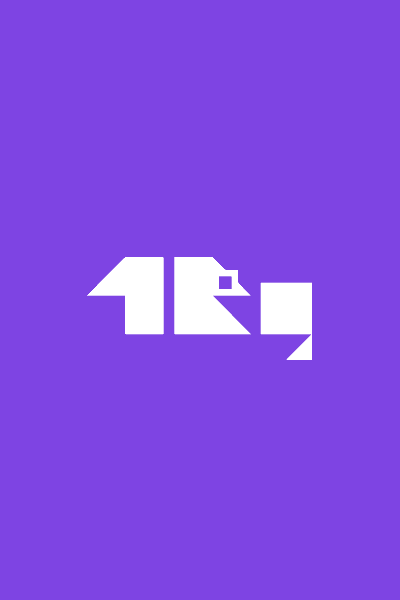 1RG logo on a purple background.
