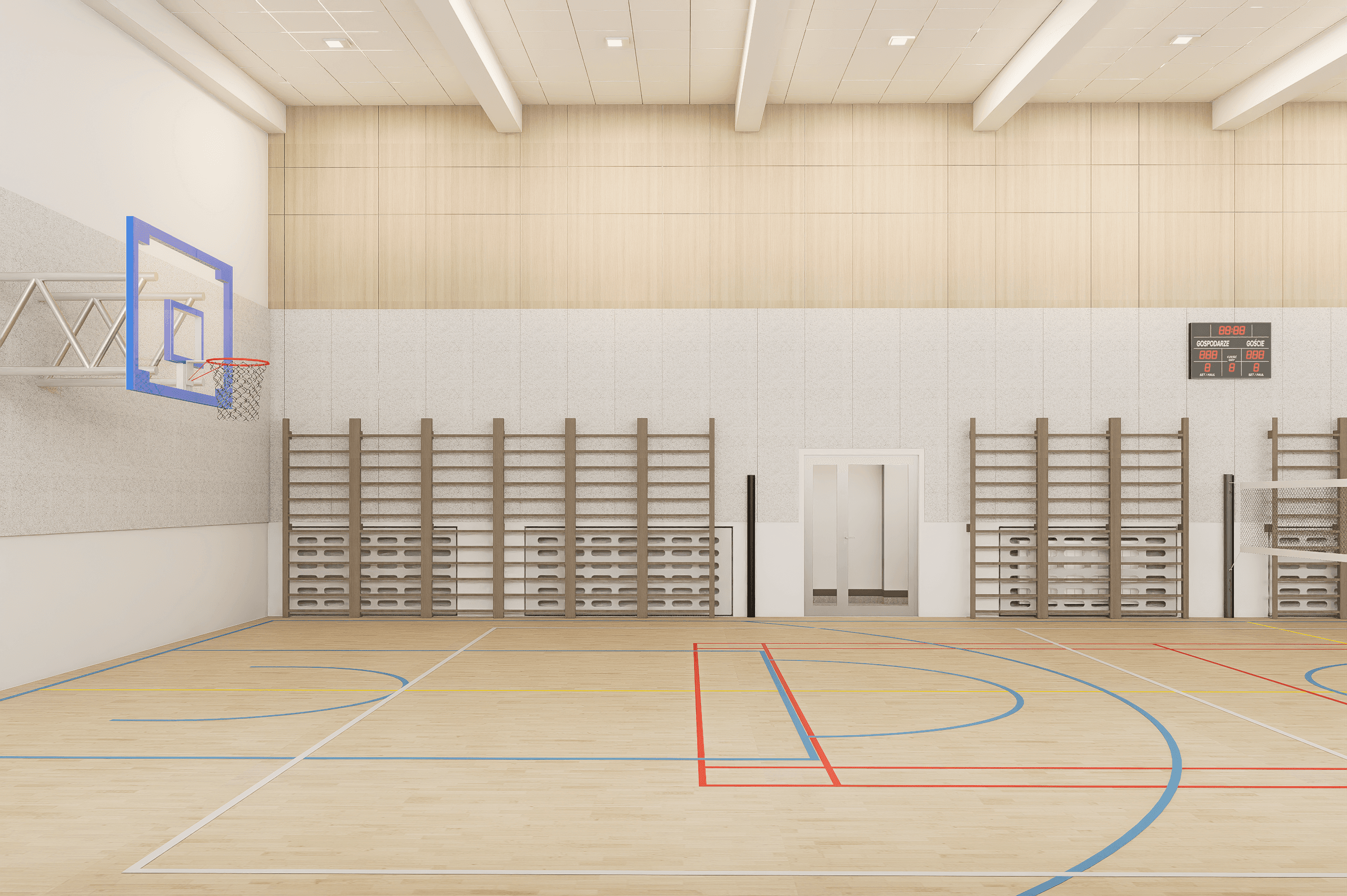 aerial view of a building