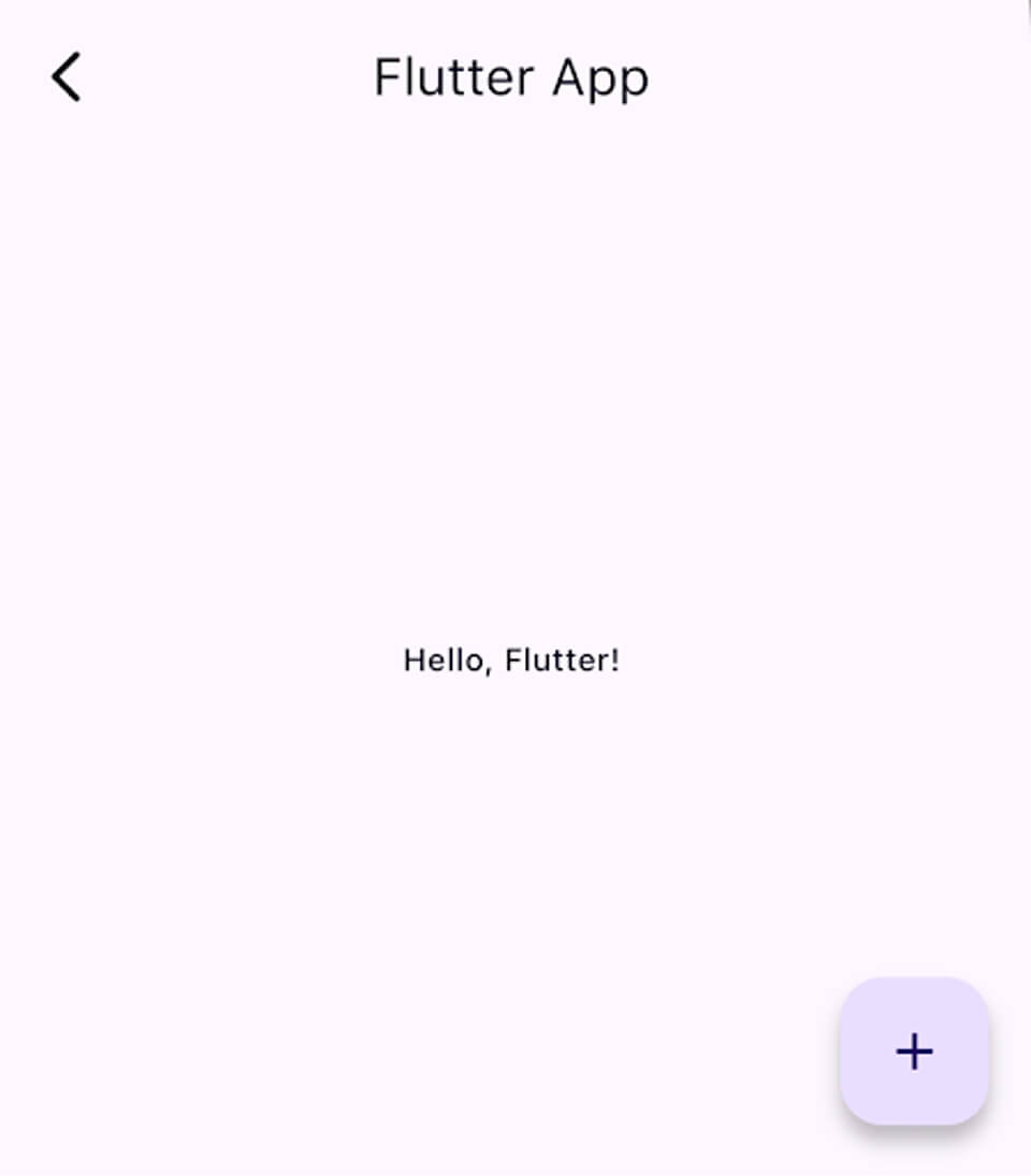 Example of a basic Flutter widget in a mobile app - Scaffold