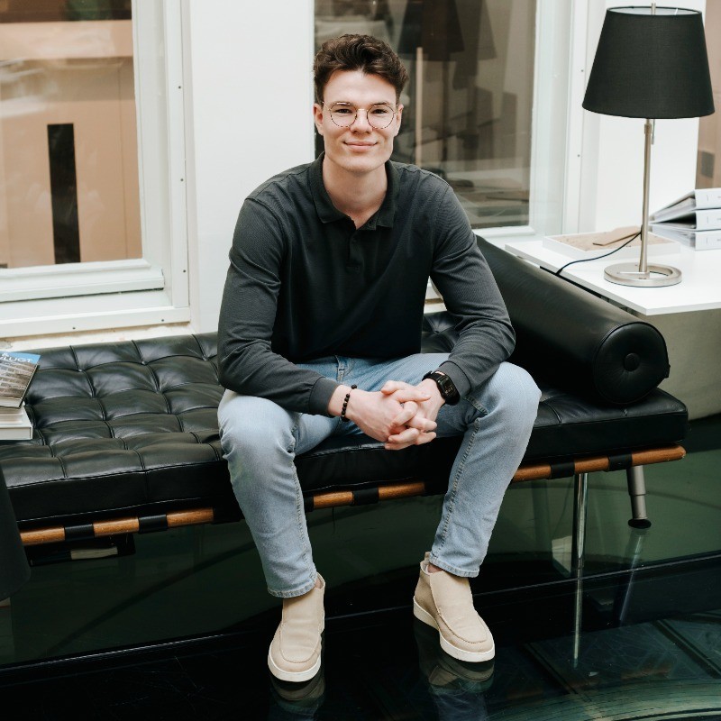 grayscale photo of man