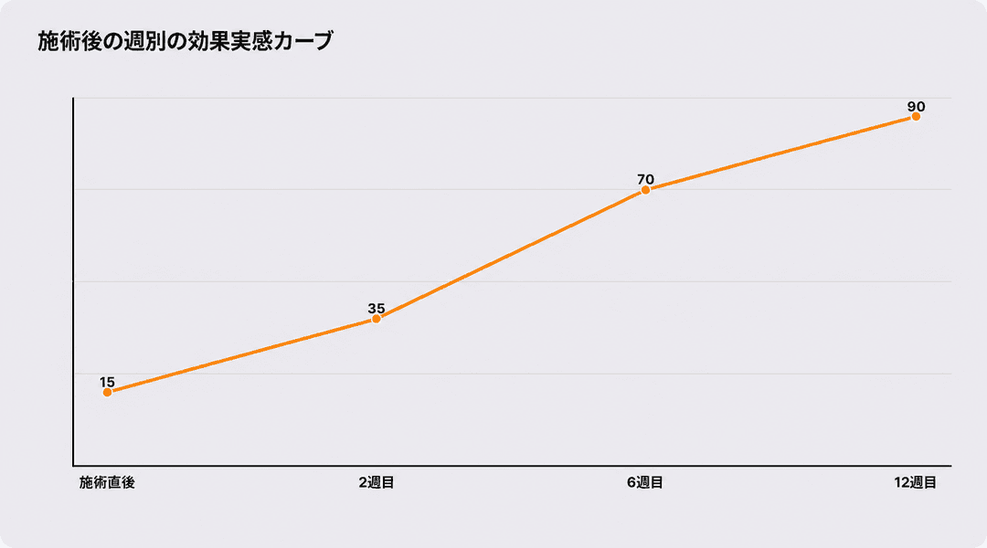 回数ごとに効果がどのように積み重なり、いつ安定するかを整理してみます