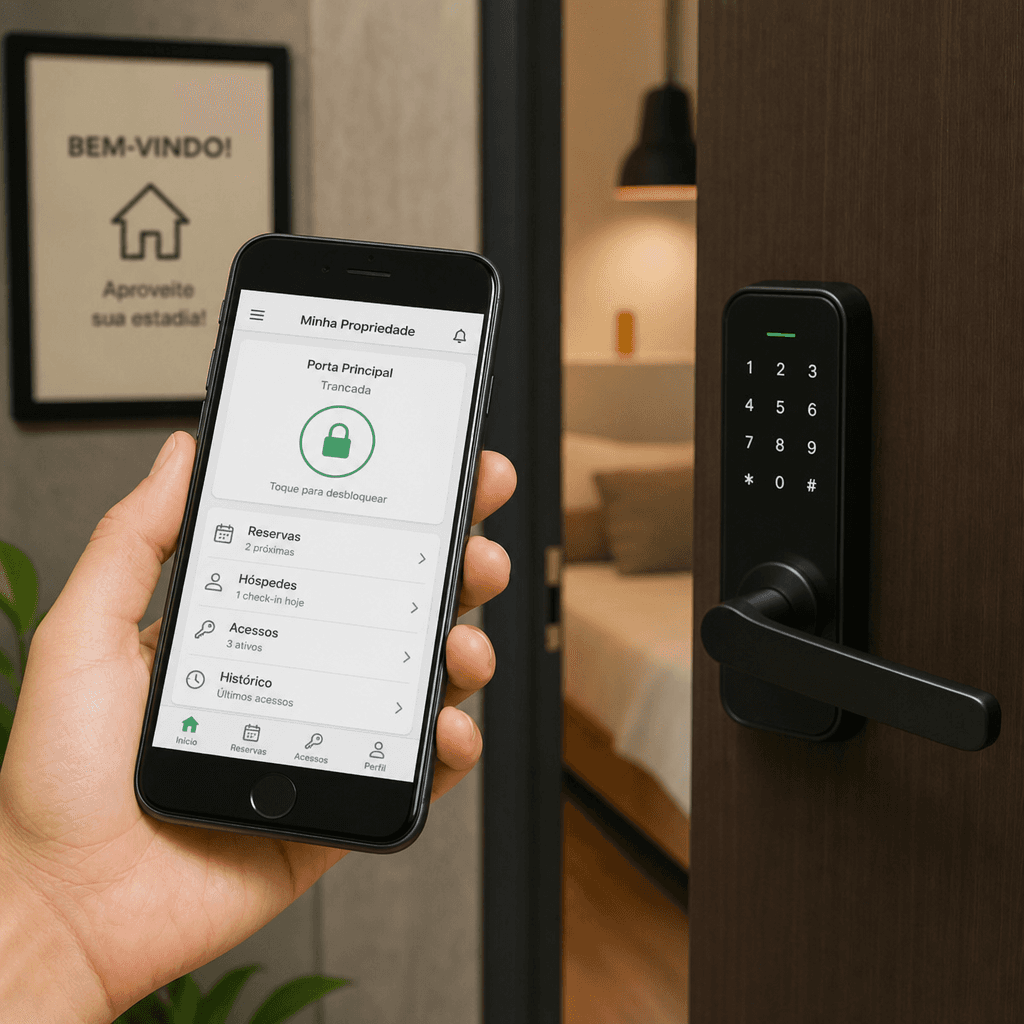Uso de telemóvel para gestão automatizada de fechaduras e reservas
