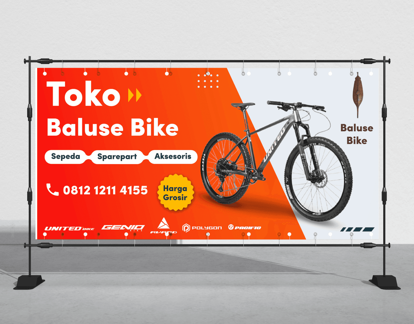 Baluse Bike promotional banner design by Jodith Valerie, graphic and product design work