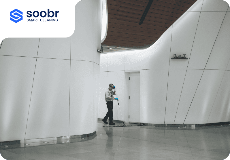 Person mopping the floor