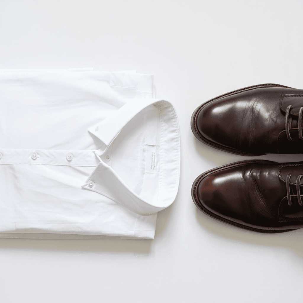 Fehér ing és cipő