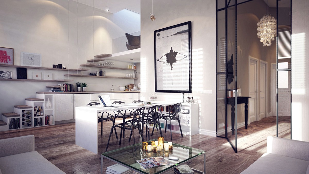 21 representación 3D de un apartamento de lujo en Ámsterdam diseñado por abracadabra