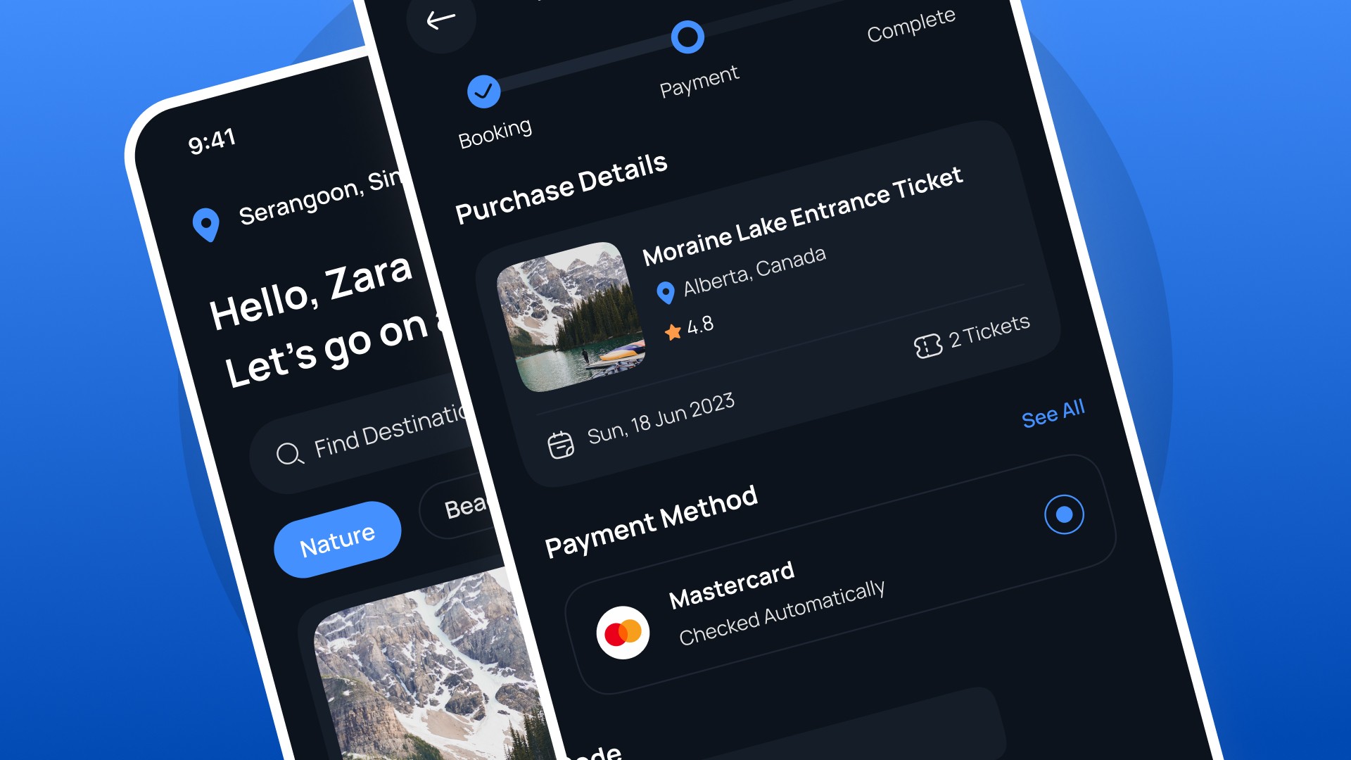 The Elyon dark mode interface employs a deep neutral palette to reduce eye strain and enhance contrast. This adaptive UI ensures visual comfort and battery efficiency for travelers in low-light settings.