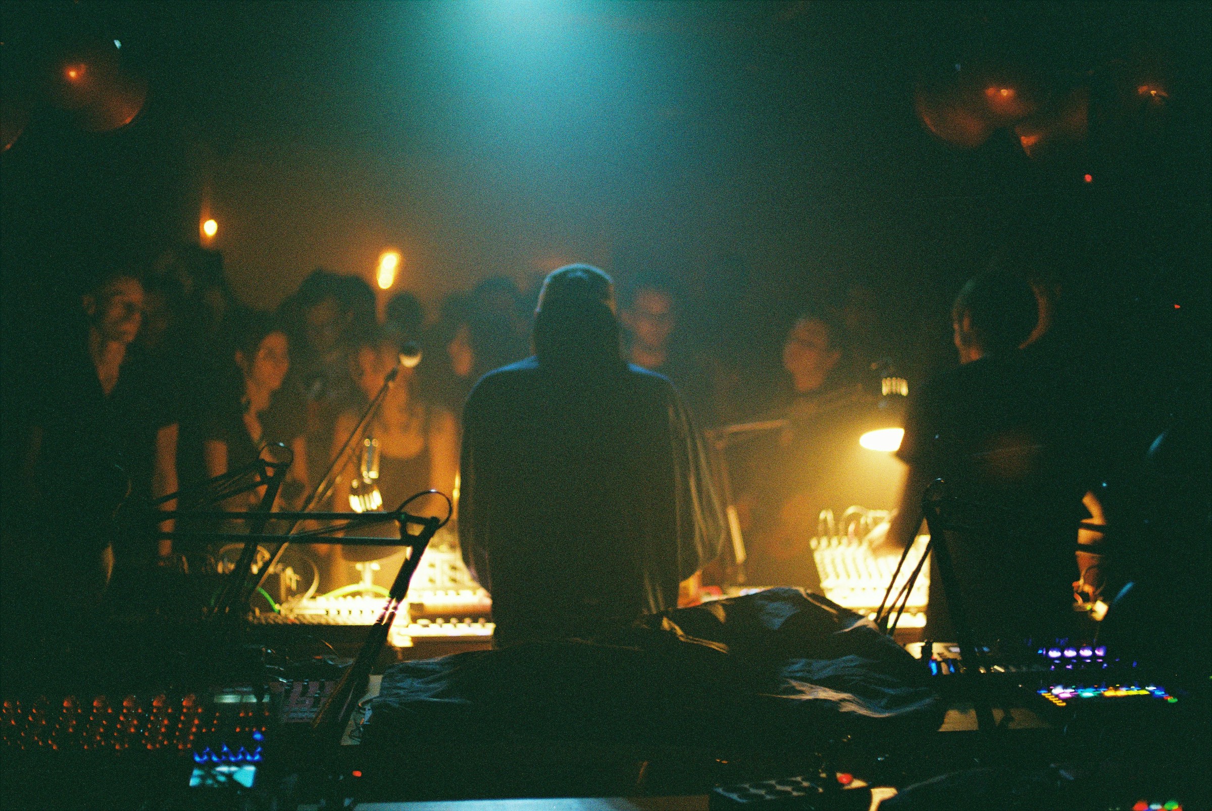 Decorative – a crowd dancing in front of a DJ