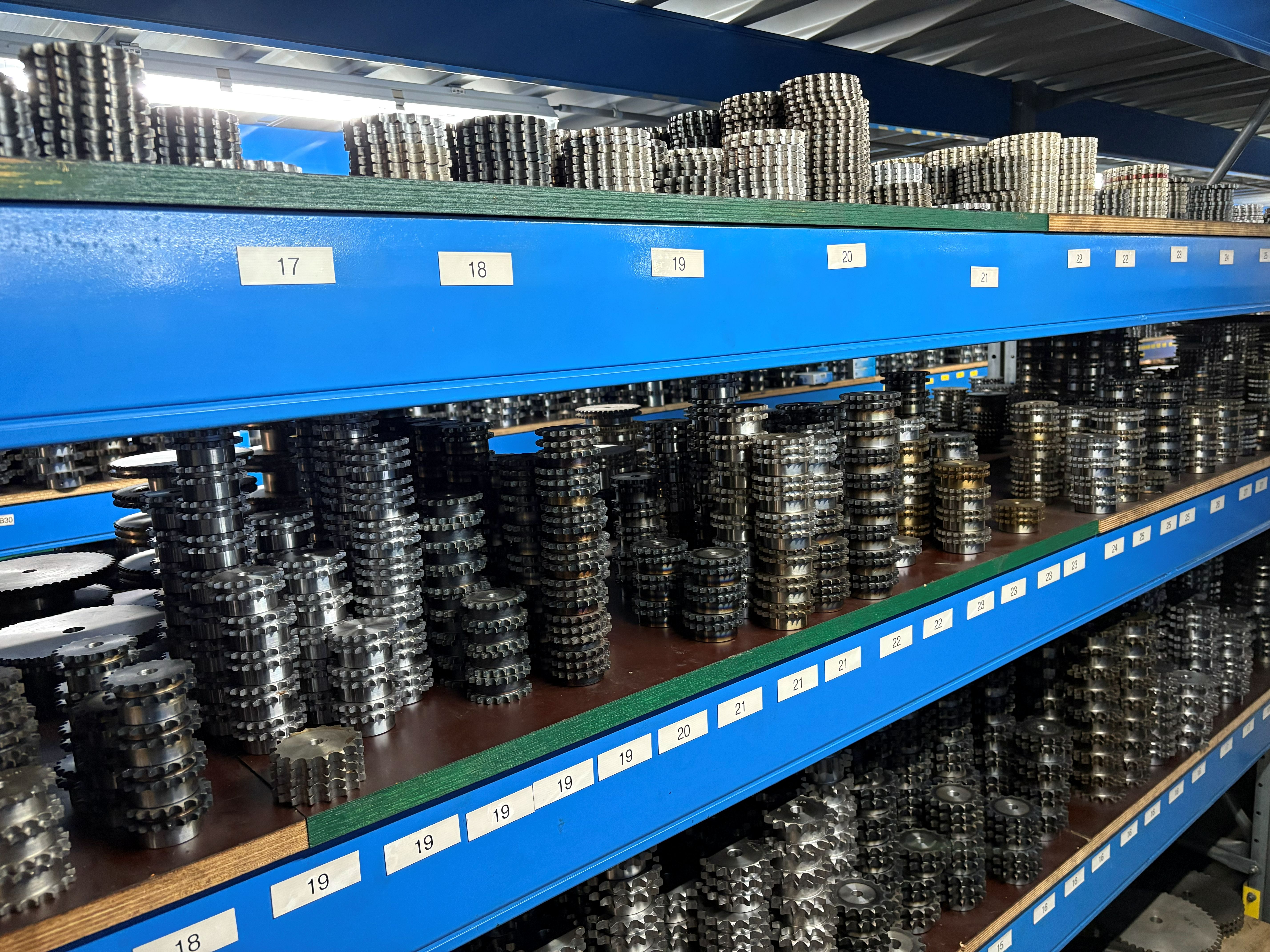 Magazijn kettingwielen