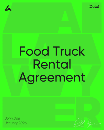 Food Truck Rental Agreement