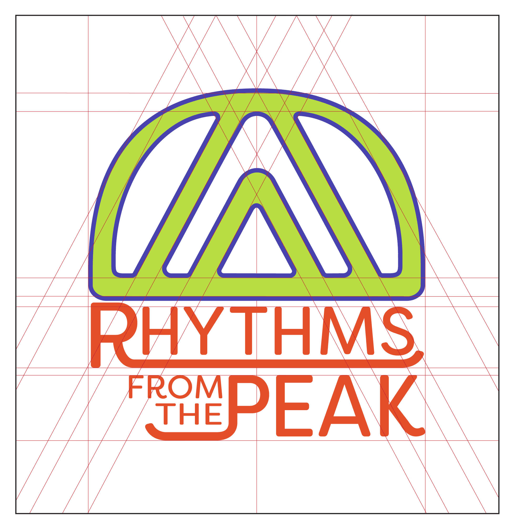 Final logo, semicircle with triangle cutouts, with name below