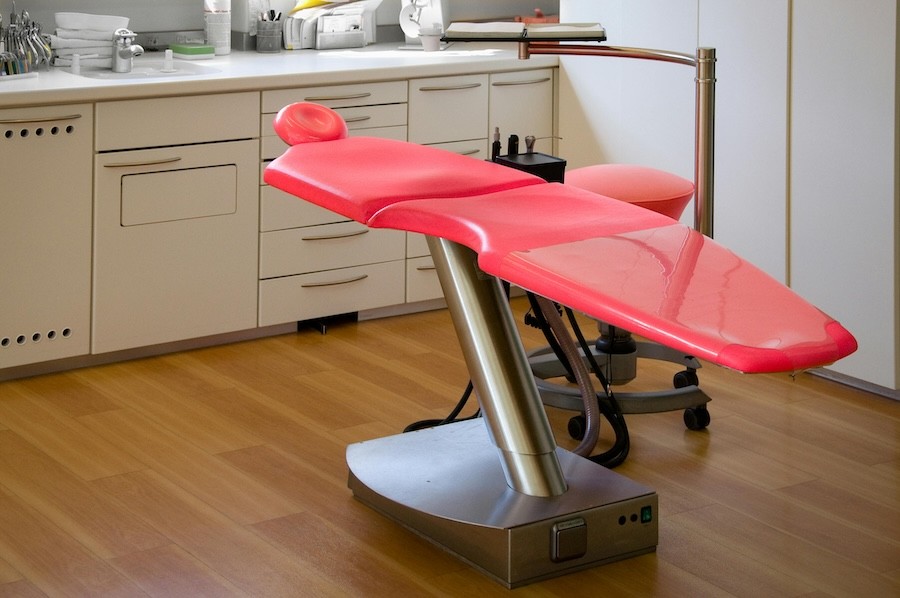 empty chair in a dental office