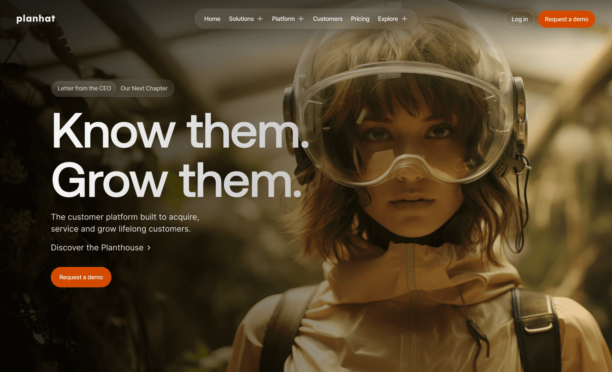 screenshot of planhat.com