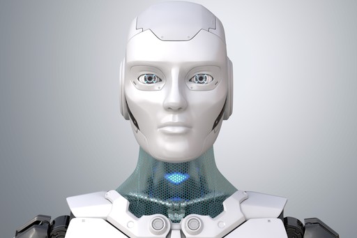 robot staring at the camera