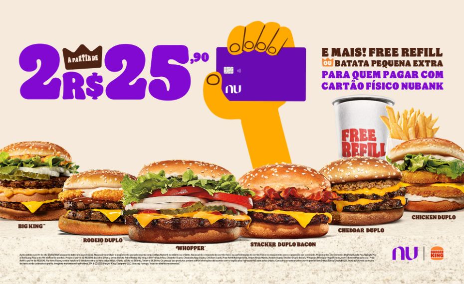 Nubank abre agência física dentro de restaurante do Burger King